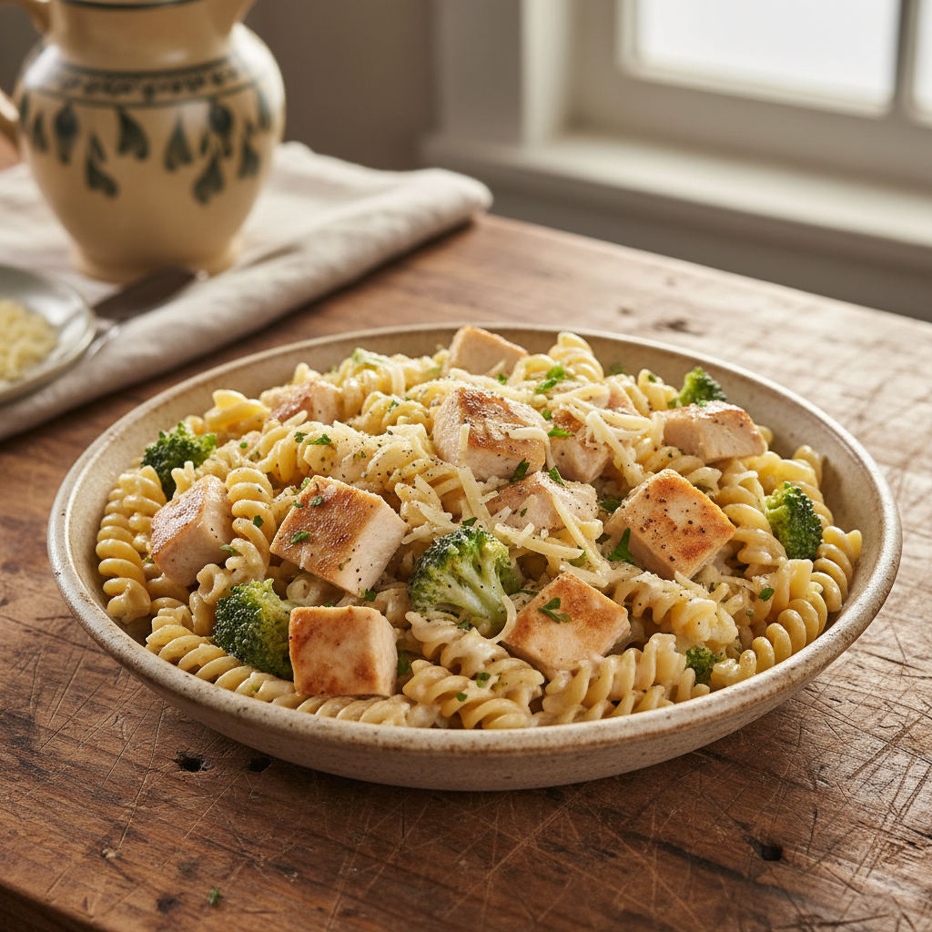 Image de la recette: Poulet Crémeux au Brocoli et Pâtes