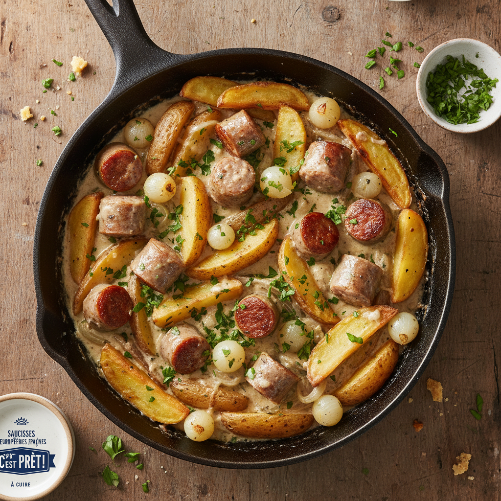 Saucisses Crémeuses aux Pommes de Terre et Persil