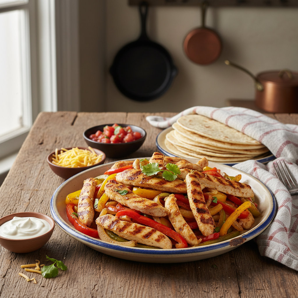 Fajitas de Poulet et Poivrons Express