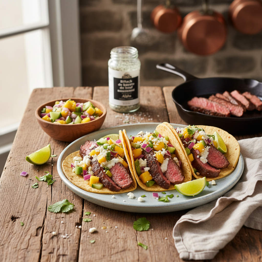 Image de la recette: Tacos de Bavette de Bœuf Express
