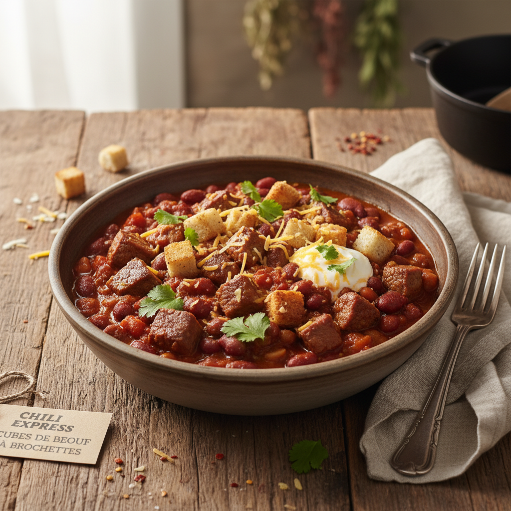 Chili Express au Bœuf et Haricots Rouges