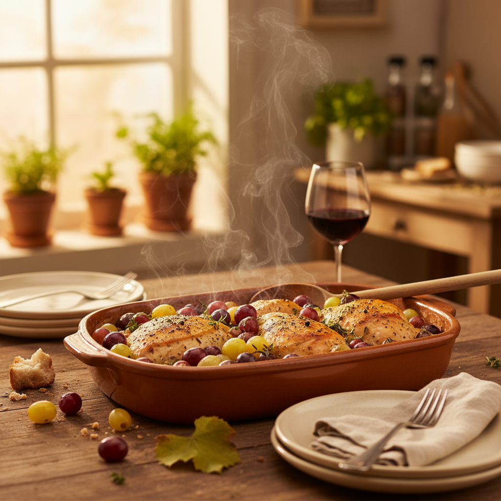 Image de la recette: Poulet au Four et Raisins