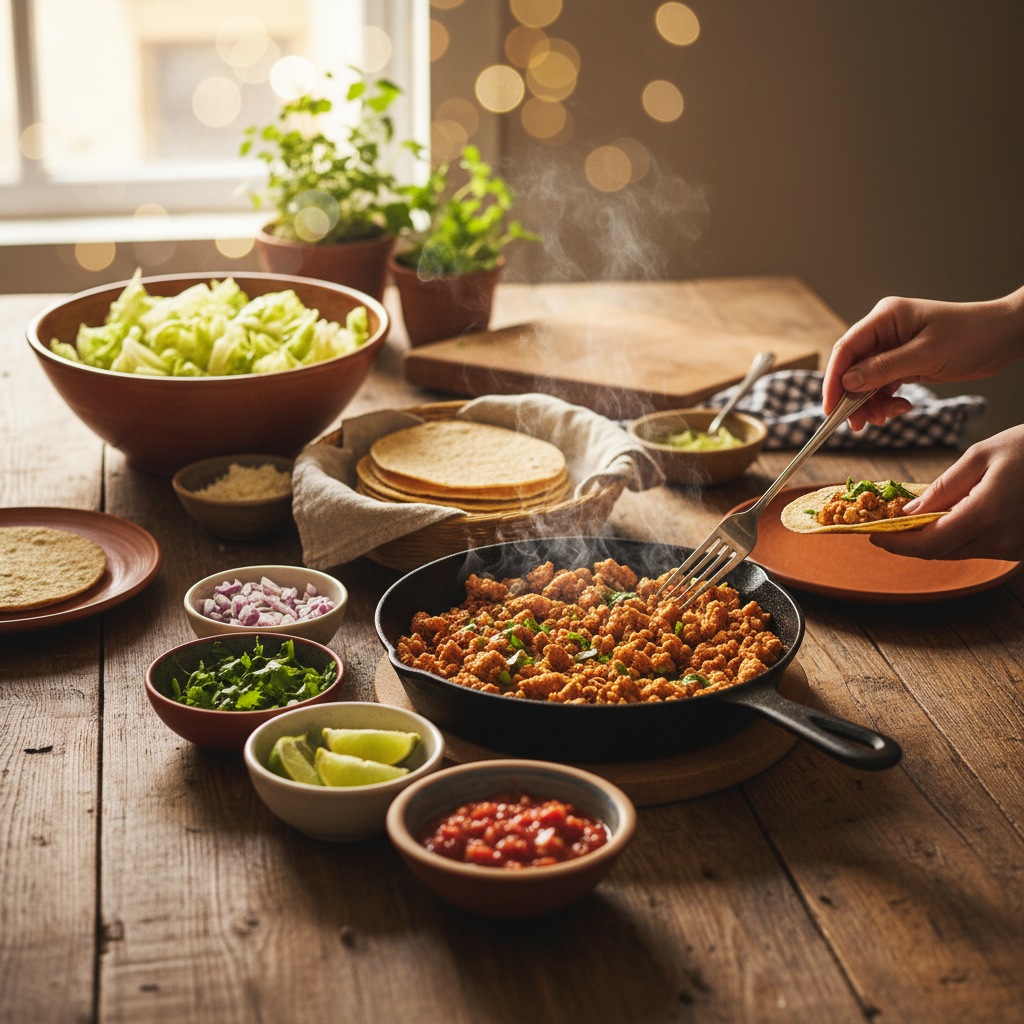 Image de la recette: Tacos Poulet Haché Mexicain