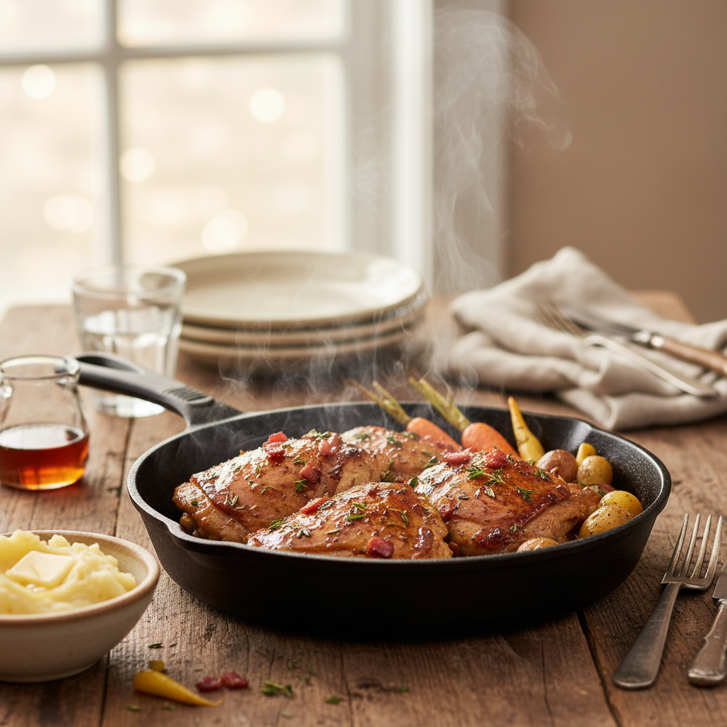 Image de la recette: Hanches de poulet à l'érable