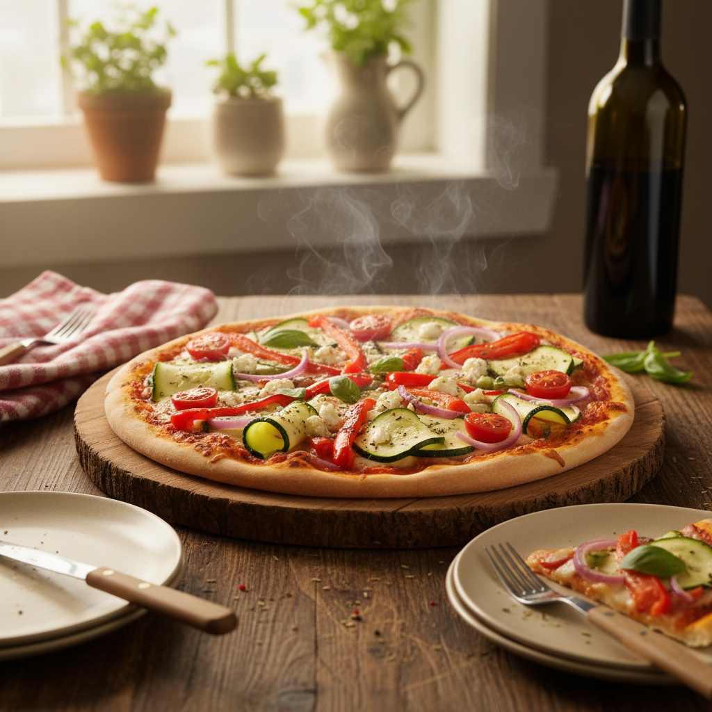 Image de la recette: Pizza maison aux légumes