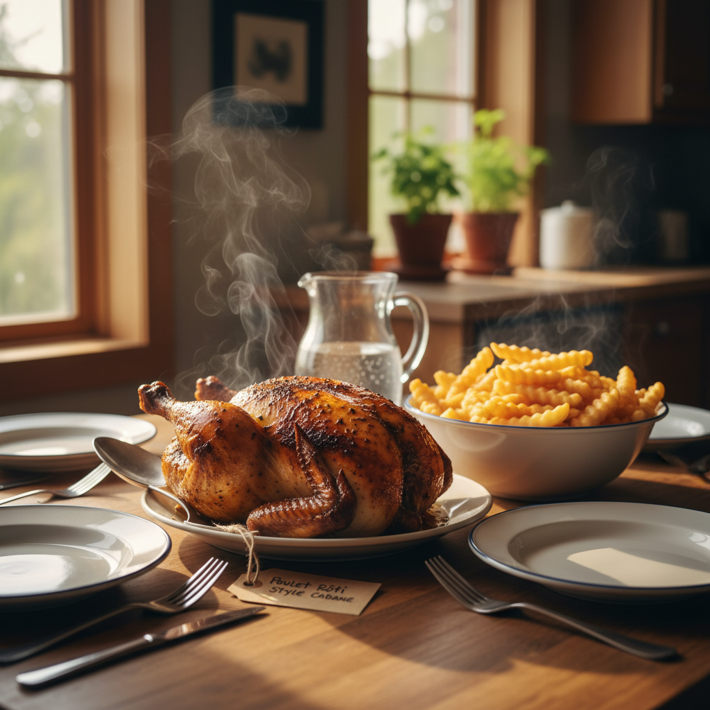 Image de la recette: Poulet rôti style cabane
