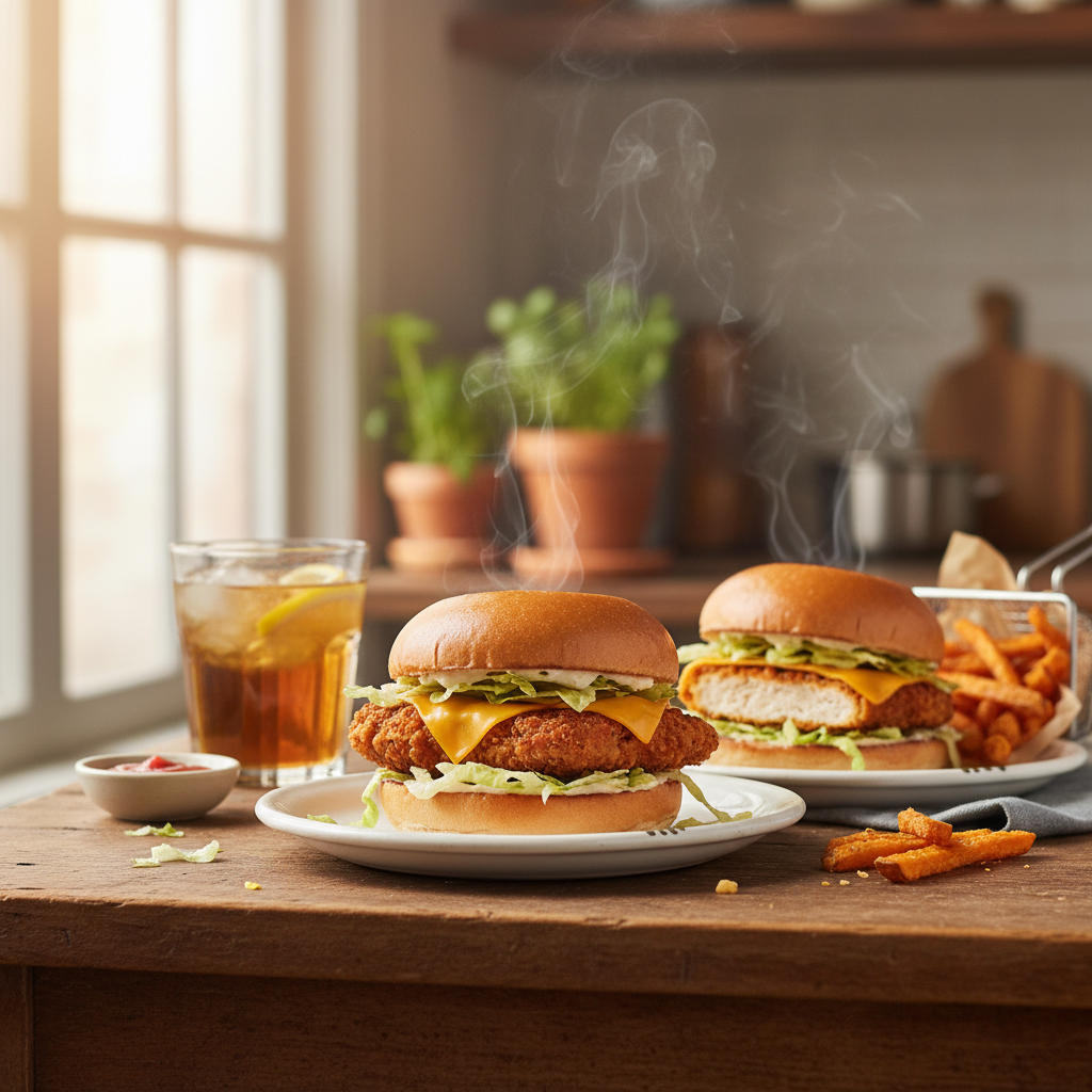 Image de la recette: Burgers de poulet croustillant