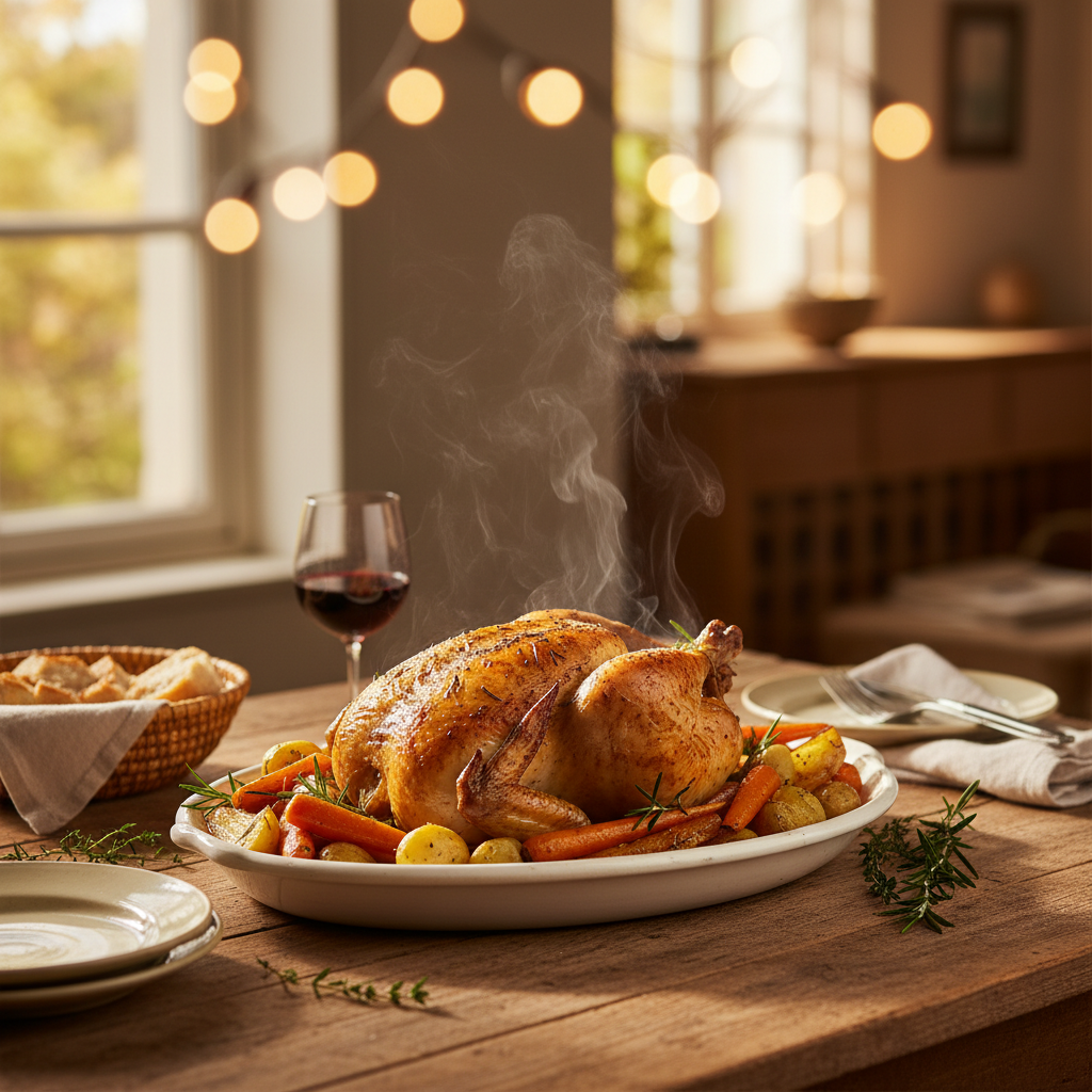 Image de la recette: Poulet rôti de la campagne