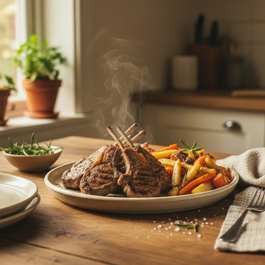 Image de la recette: Agneau grillé et légumes
