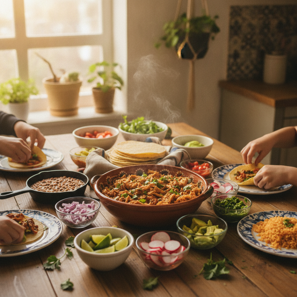 Image de la recette: Tacos familiaux au poulet