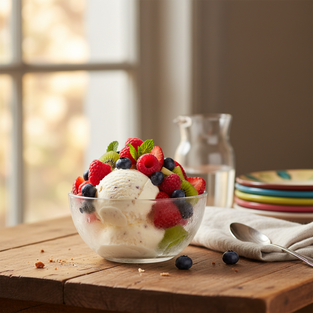 Image de la recette: Crème Glacée Fruits Frais