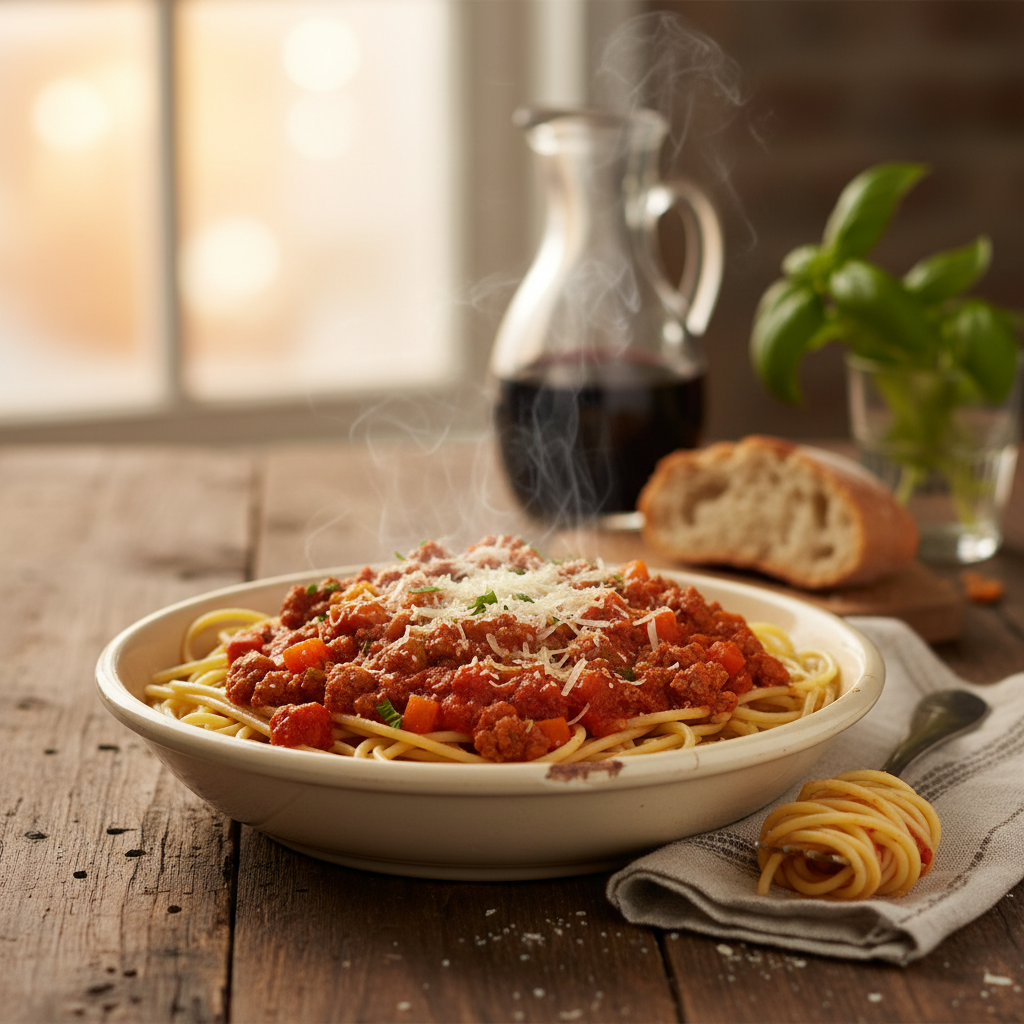 Image de la recette: Spaghetti Bolognaise Maison