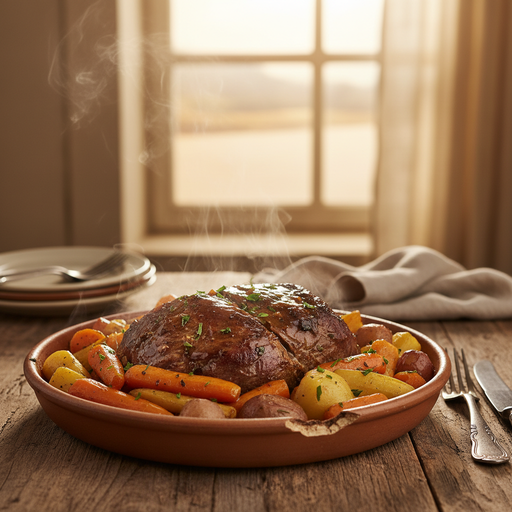 Image de la recette: Rôti de Bœuf Braisé Légumes