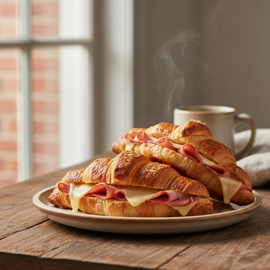 Image de la recette: Croissants Jambon Fromage