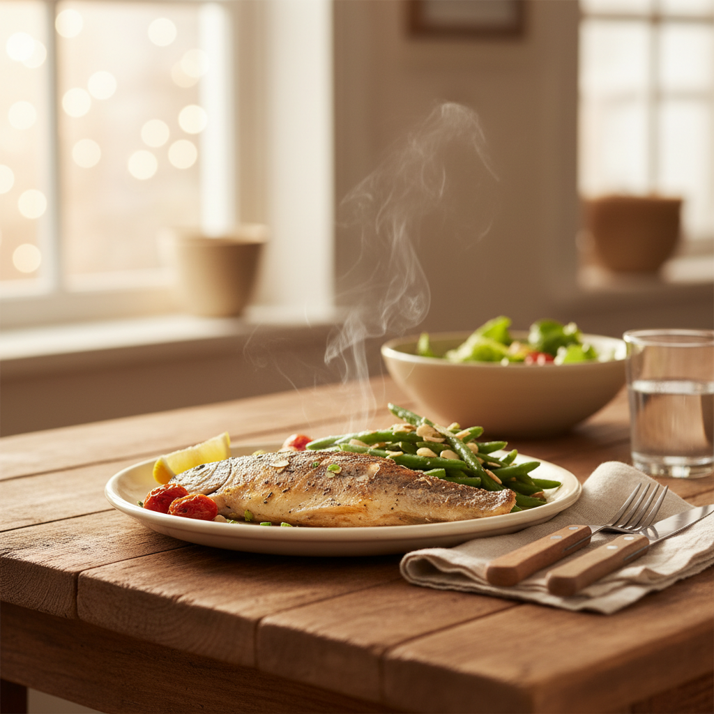 Image de la recette: Truite aux haricots verts