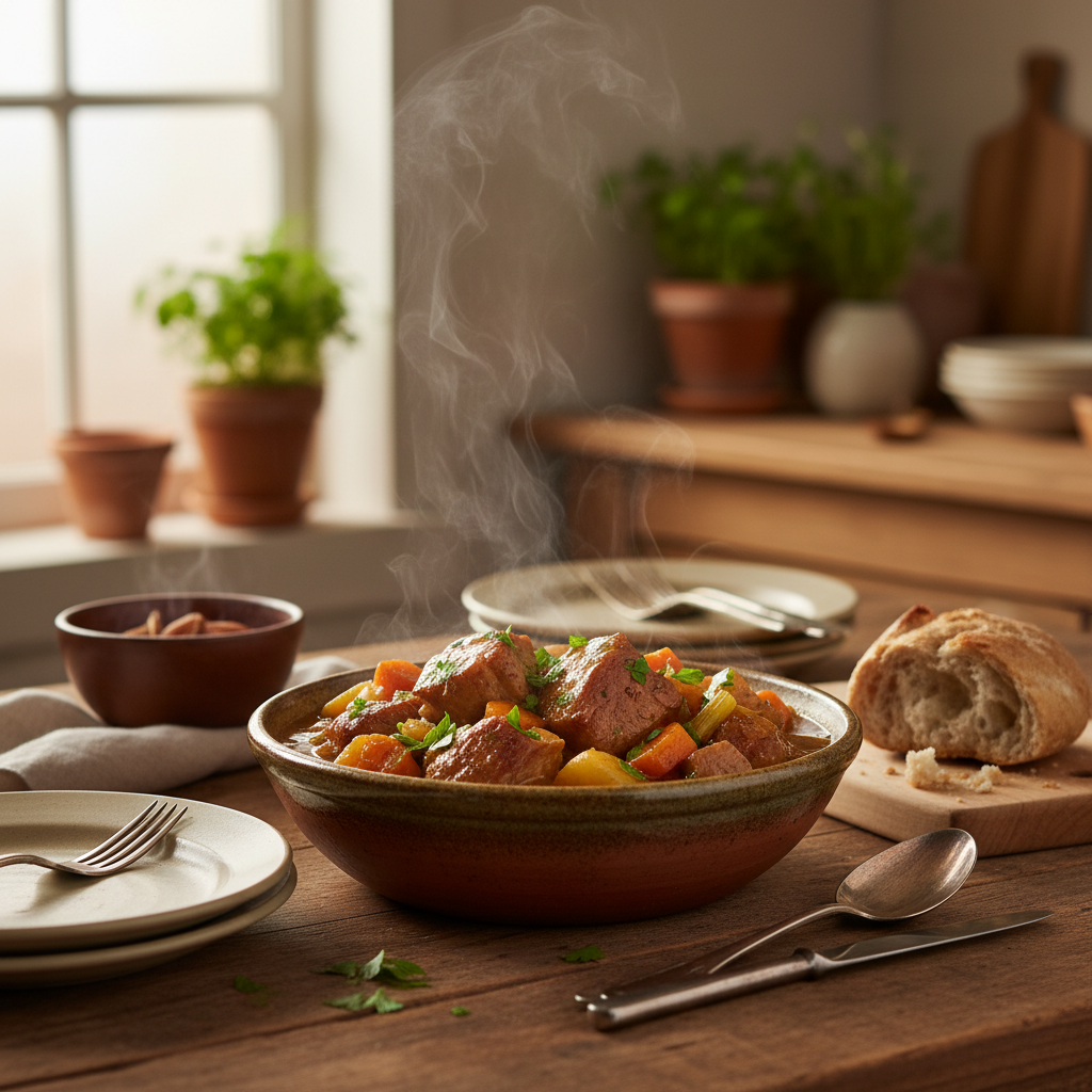 Image de la recette: Longe de porc mijotée