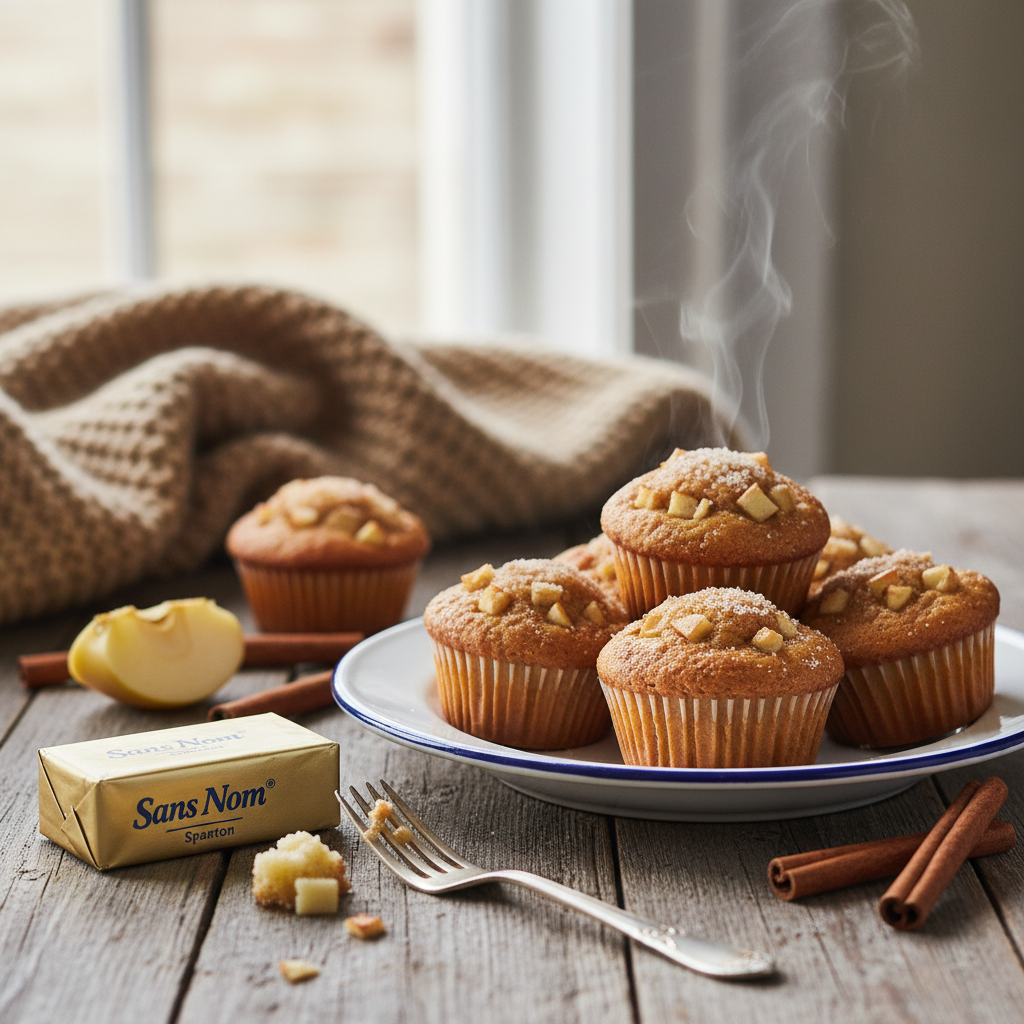 Image de la recette: Muffins aux pommes et cannelle
