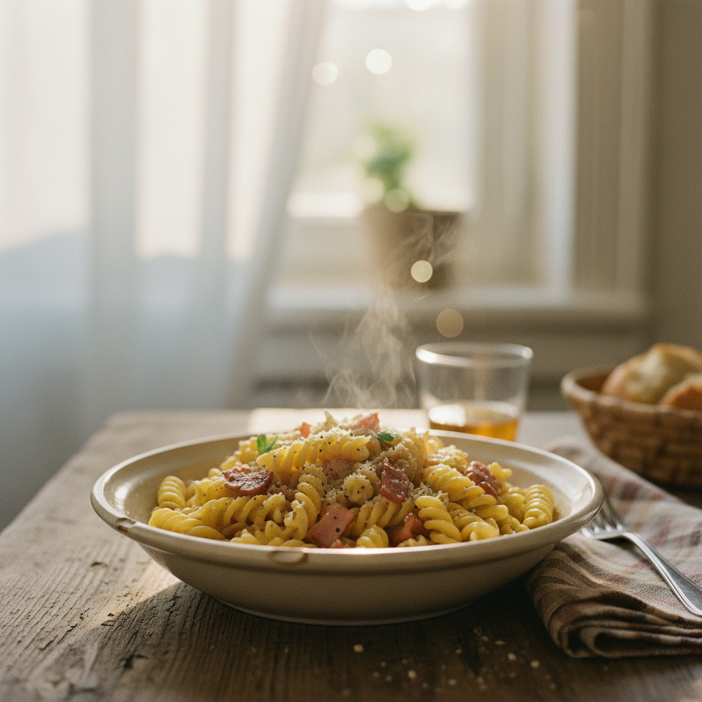 Image de la recette: Pâtes Carbonara Rapides