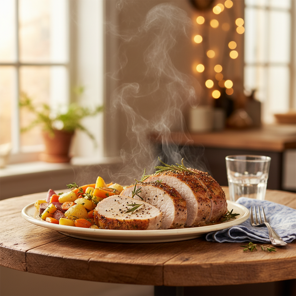 Image de la recette: Longe de porc rôtie