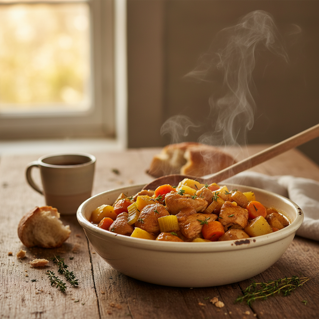 Image de la recette: Mijoté de poulet aux légumes