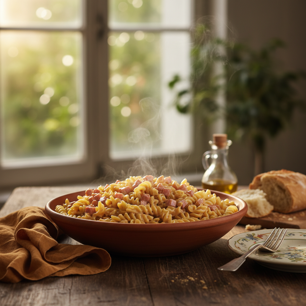 Image de la recette: Pâtes jambon et crème