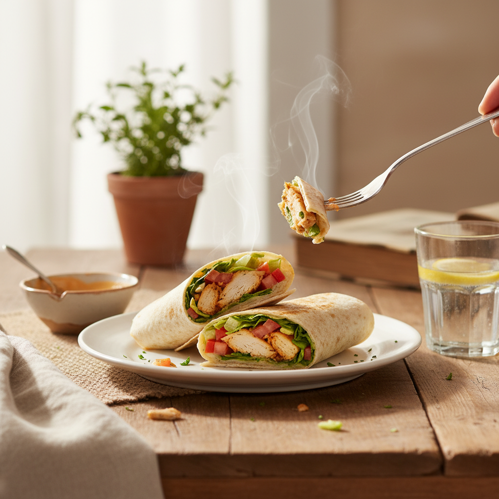 Image de la recette: Wraps de poulet rapides