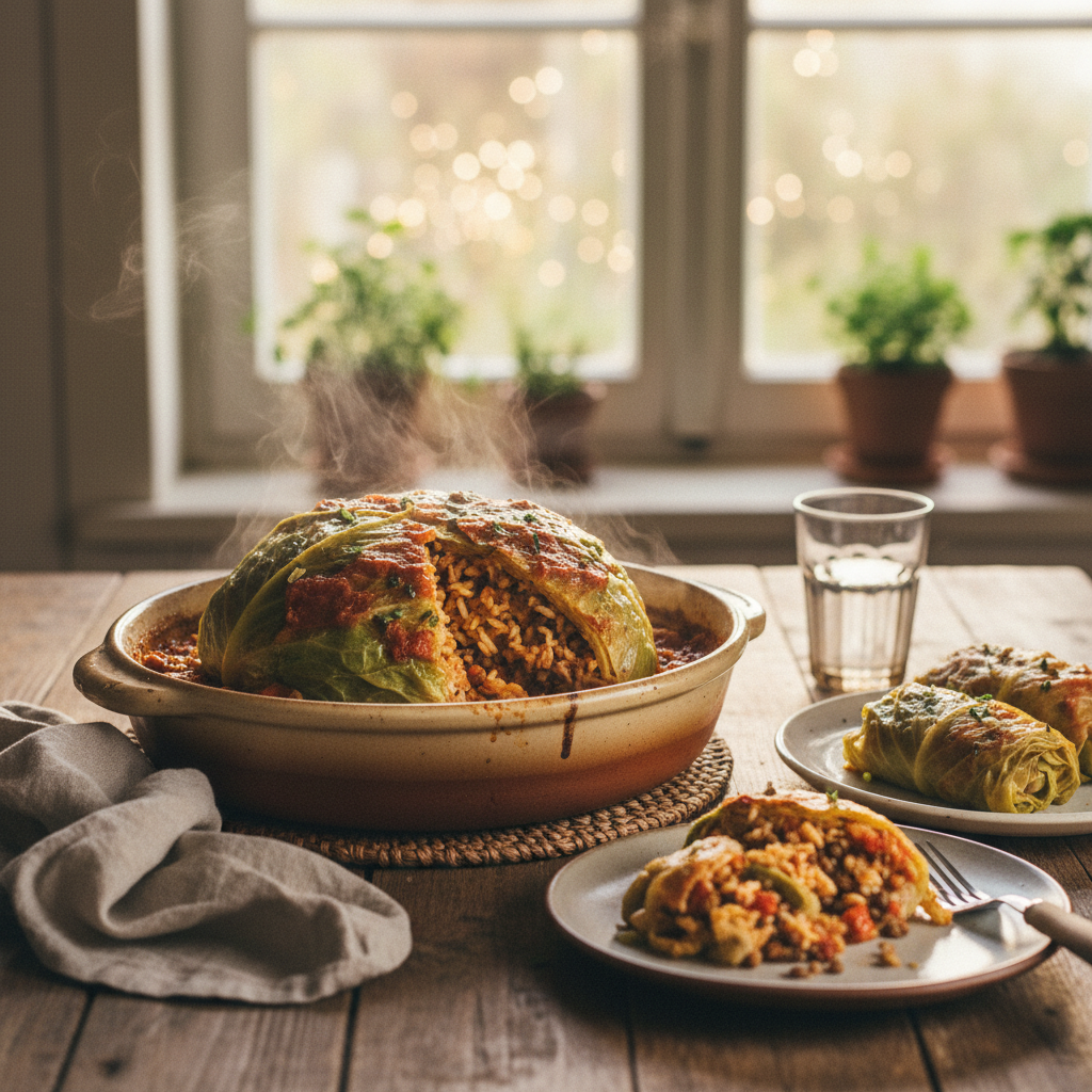 Image de la recette: Chou farci végétarien