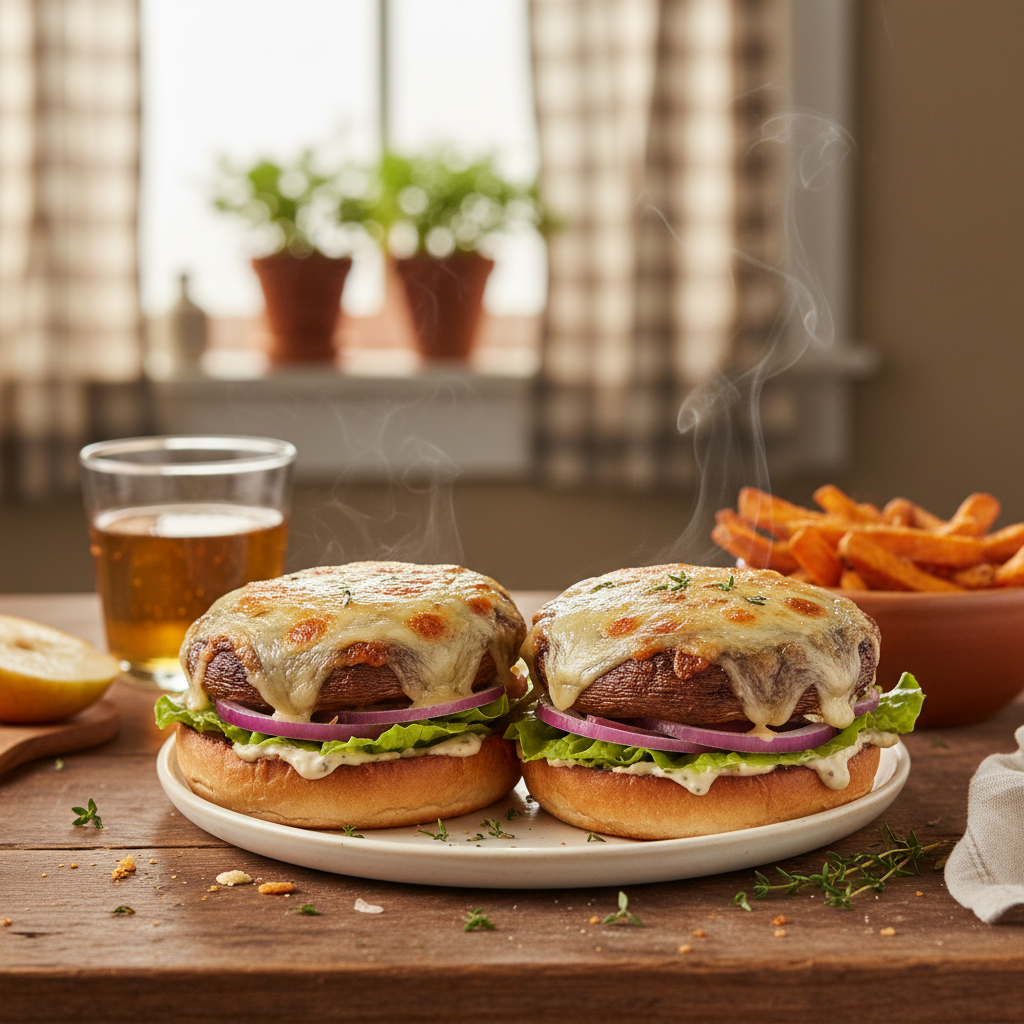 Image de la recette: Burgers Portobello Gratinés