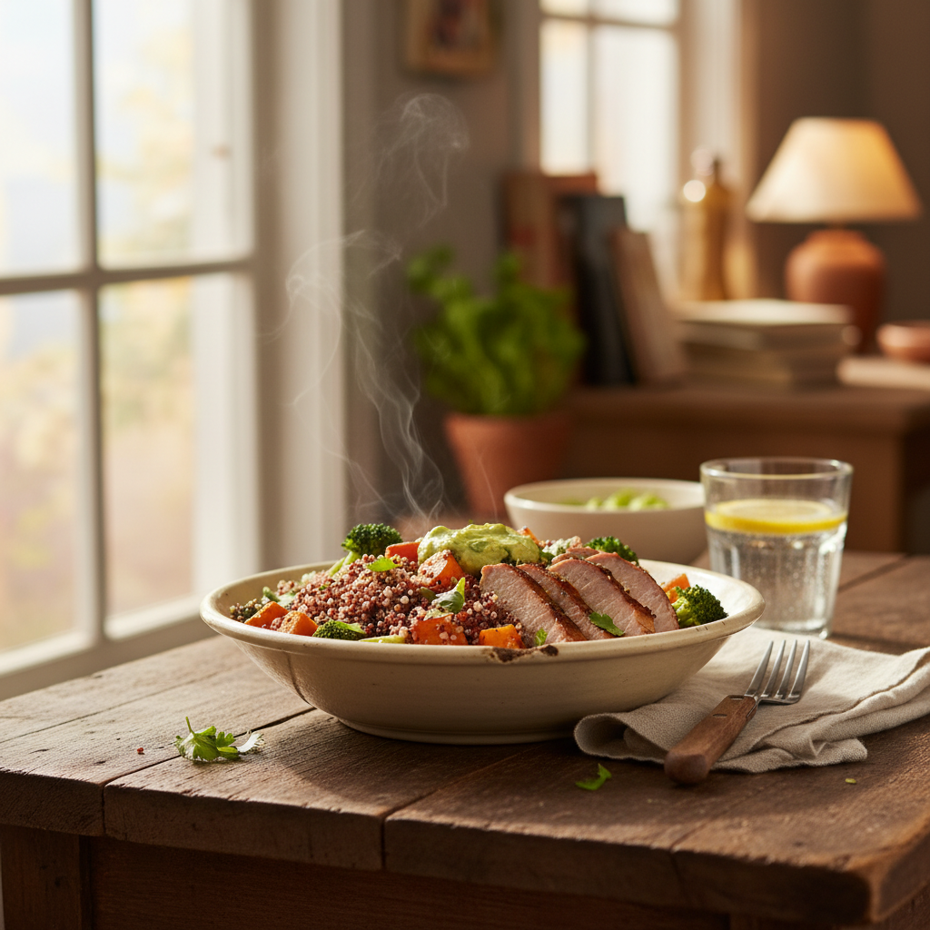 Image de la recette: Bol de Porc Quinoa