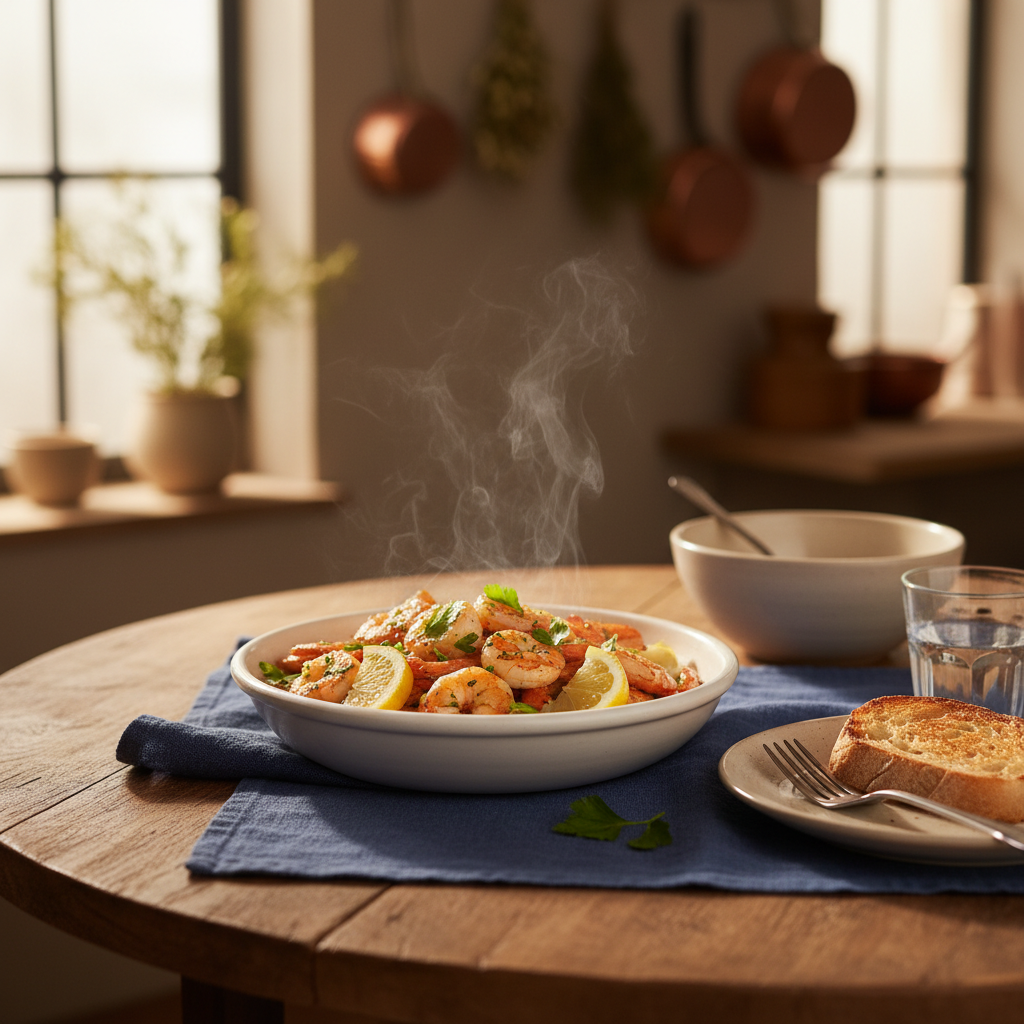 Image de la recette: Crevettes Sautées au Citron Express
