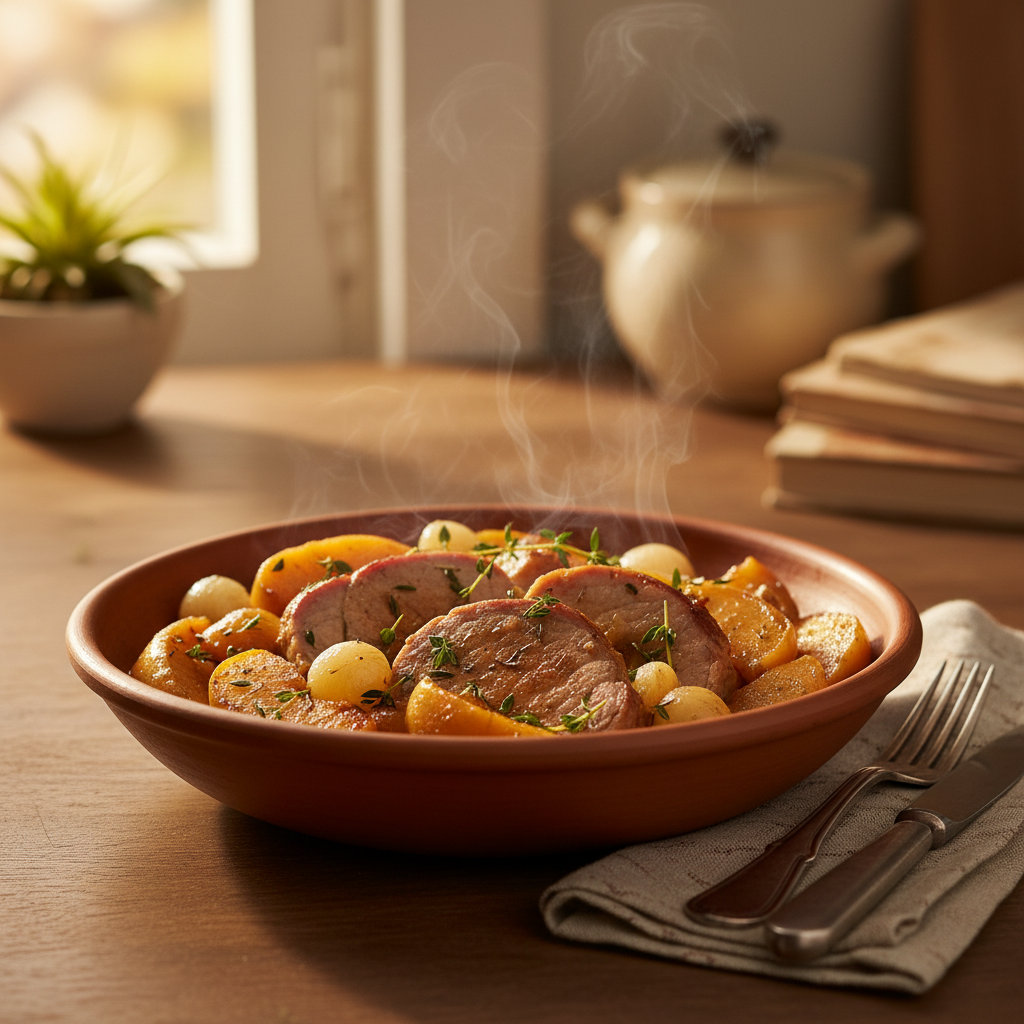 Image de la recette: Filet de porc aux pommes
