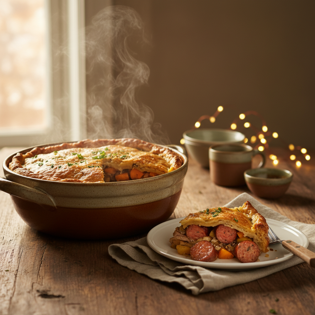 Image de la recette: Cipaille aux Saucisses Maison