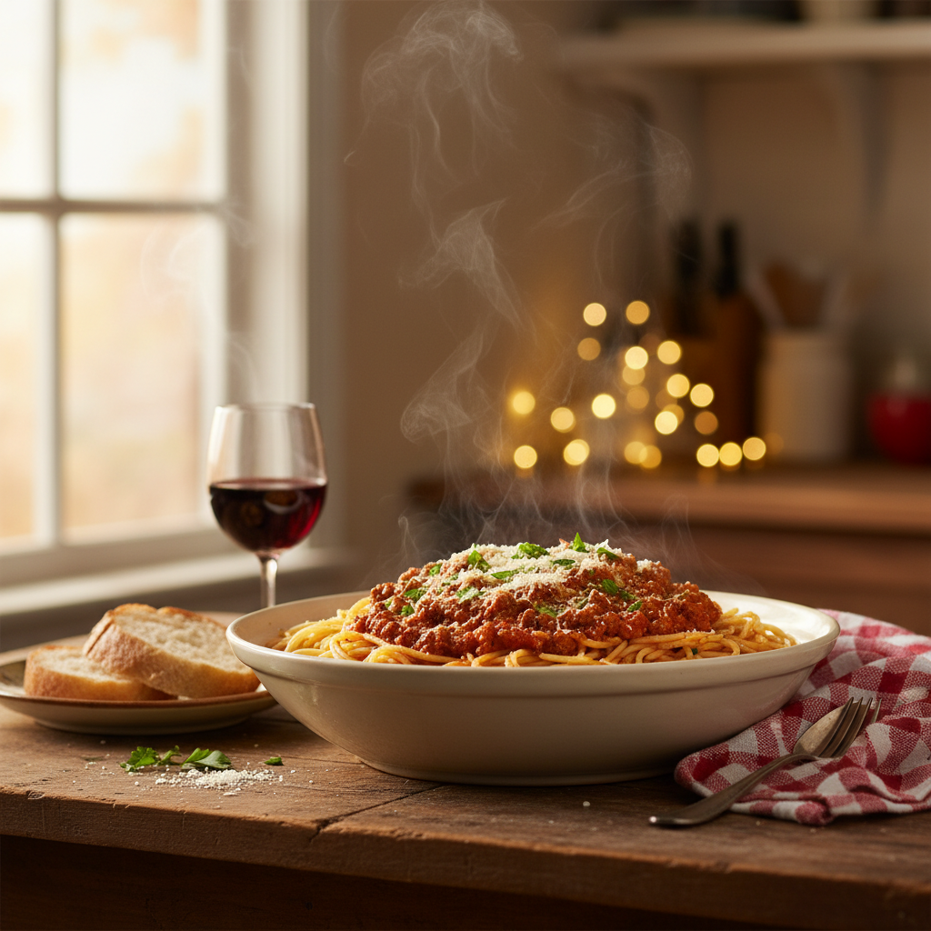 Image de la recette: Spaghetti bolognaise rapide