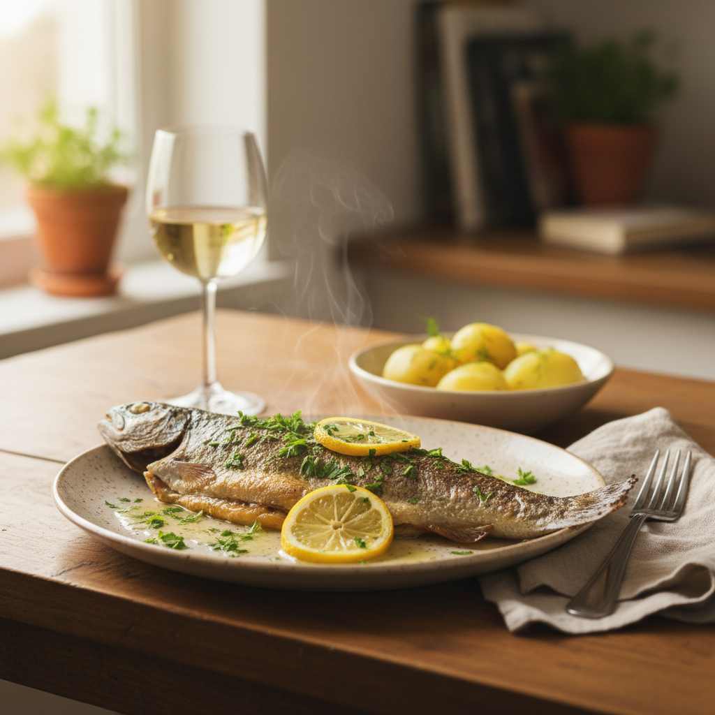 Image de la recette: Truite rapide citron persil