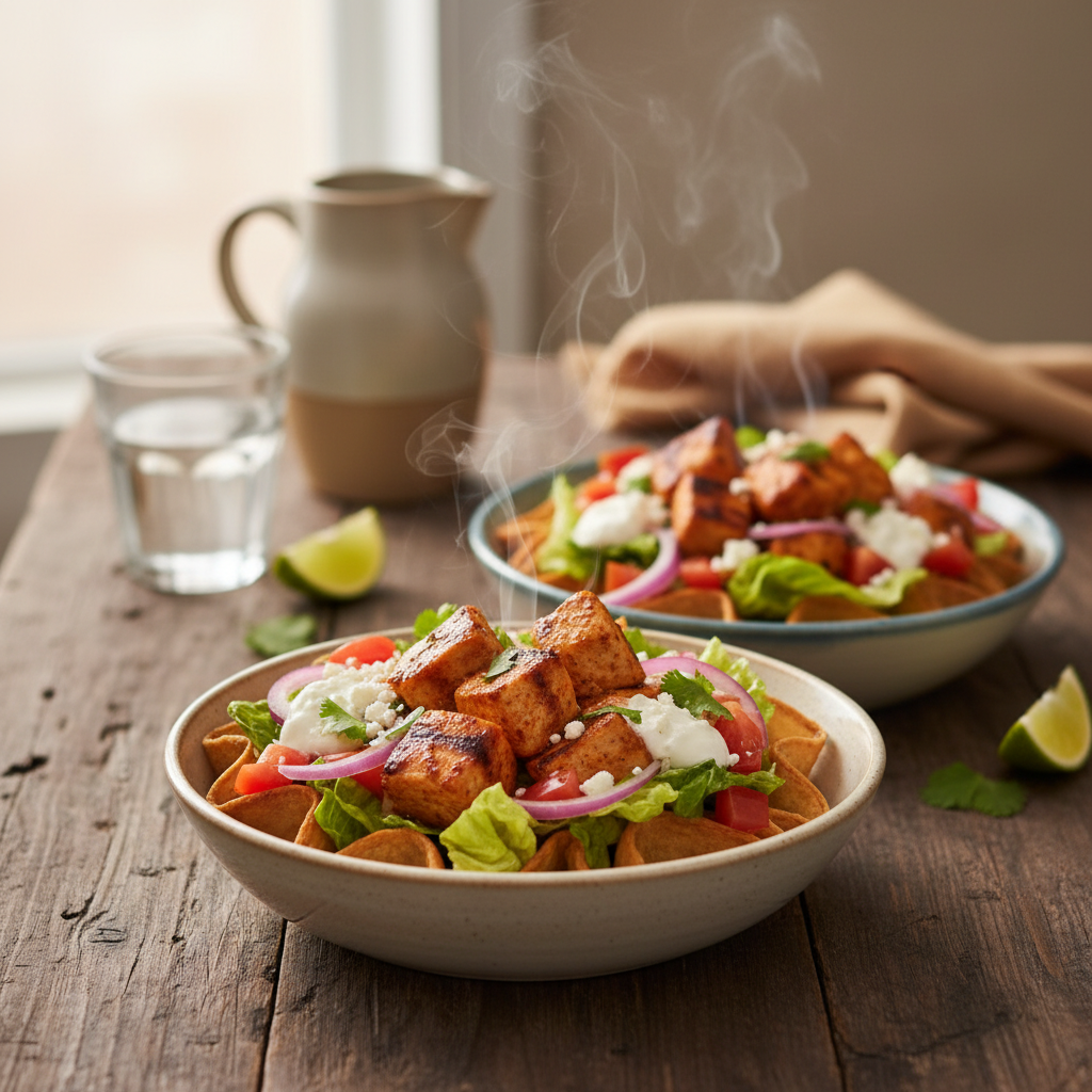Image de la recette: Bols tacos poulet Shish Taouk