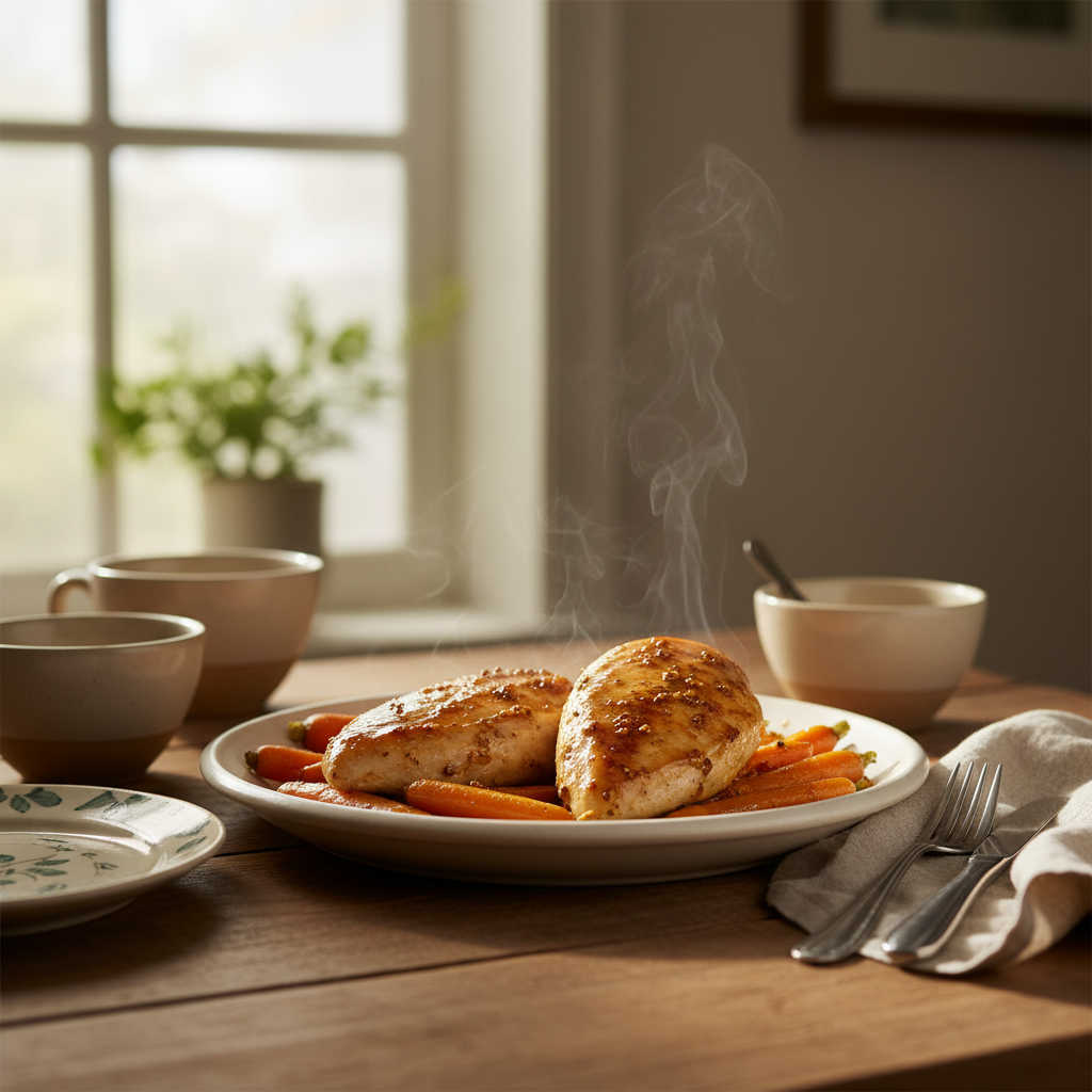 Image de la recette: Poulet moutarde-miel express