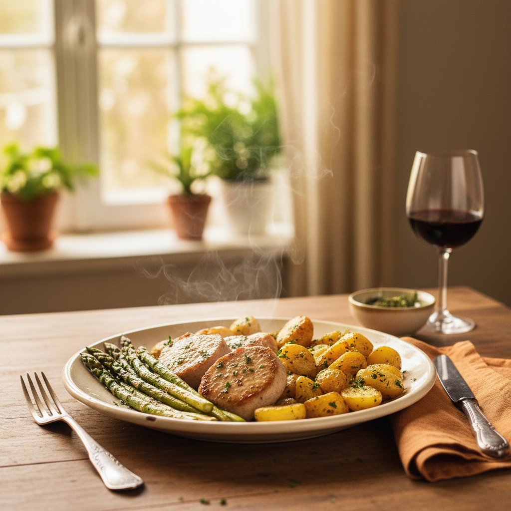 Image de la recette: Médaillons porc et asperges