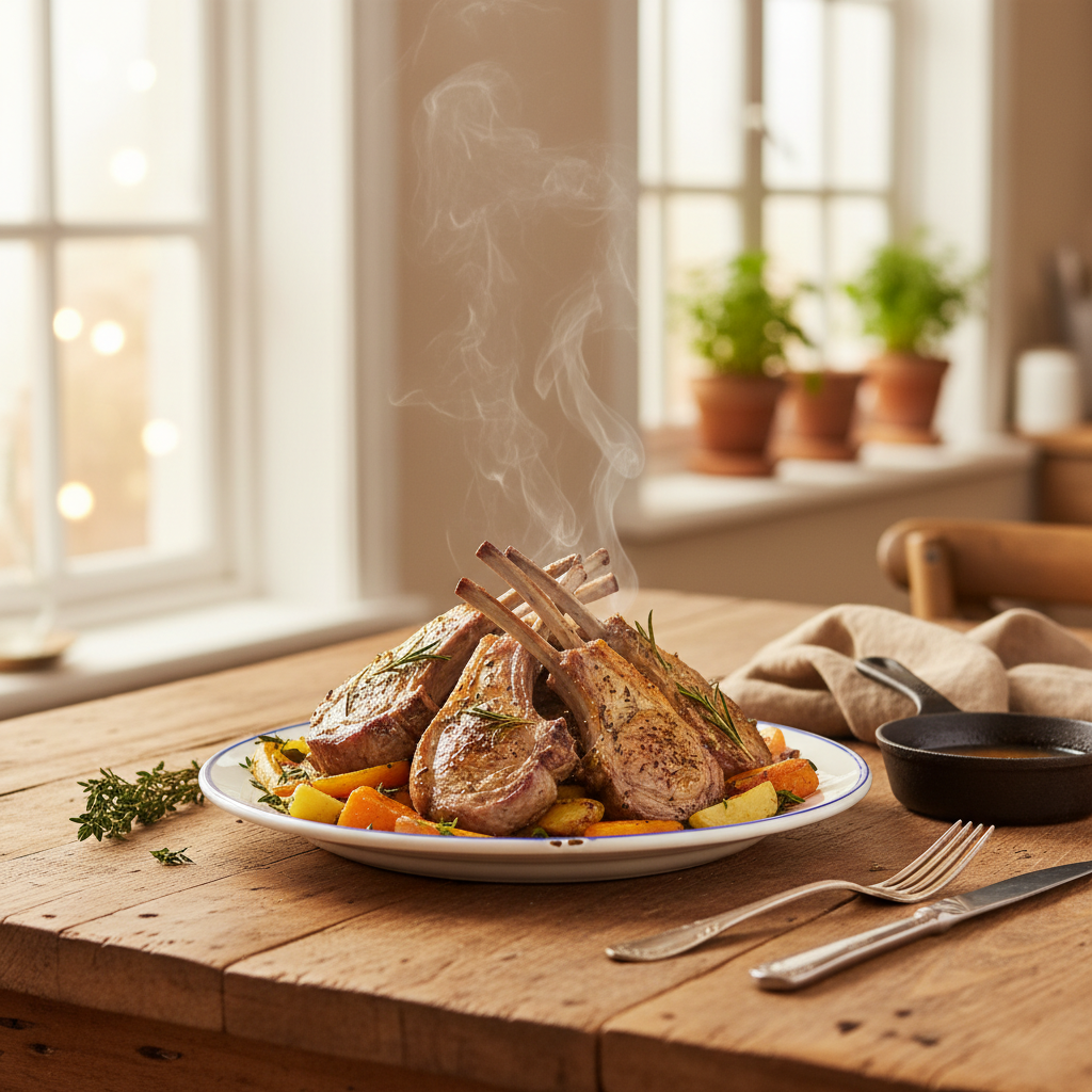 Image de la recette: Côtelettes d'agneau rôties
