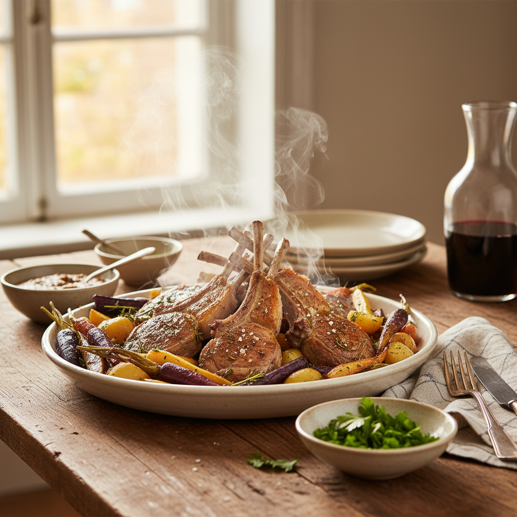 Image de la recette: Côtelettes d'agneau rôties