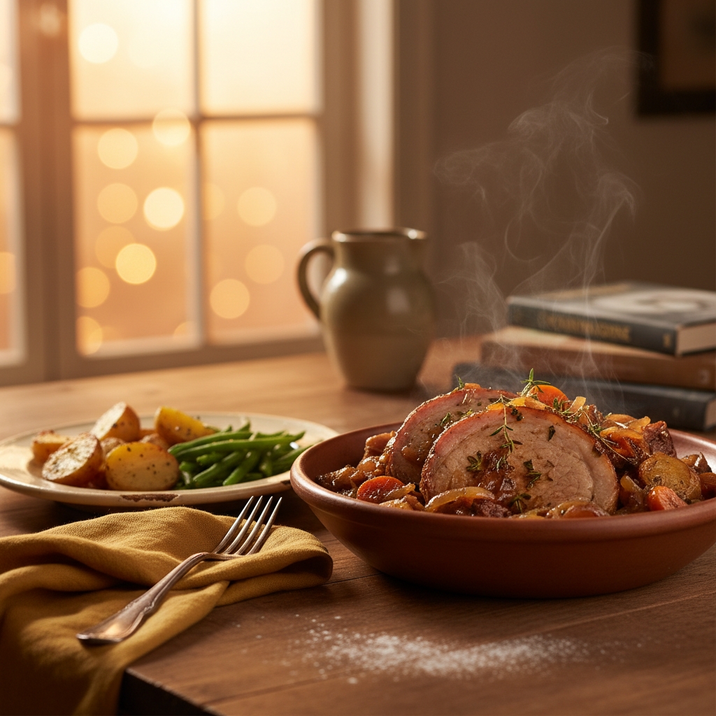 Image de la recette: Longe de porc mijotée