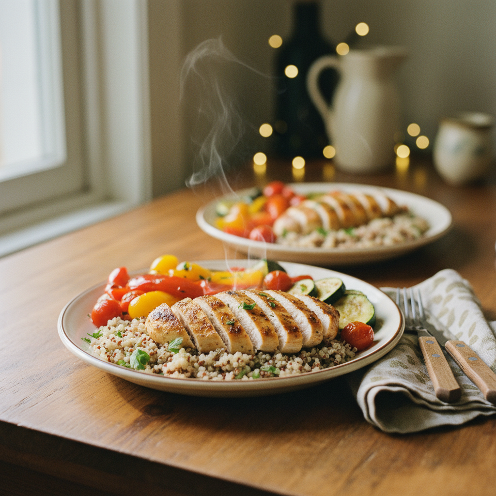 Image de la recette: Poitrines poulet et légumes