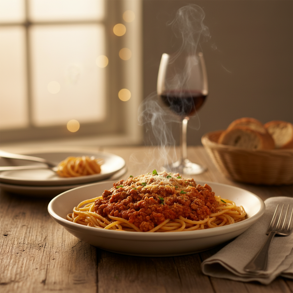 Image de la recette: Spaghetti bolognaise express