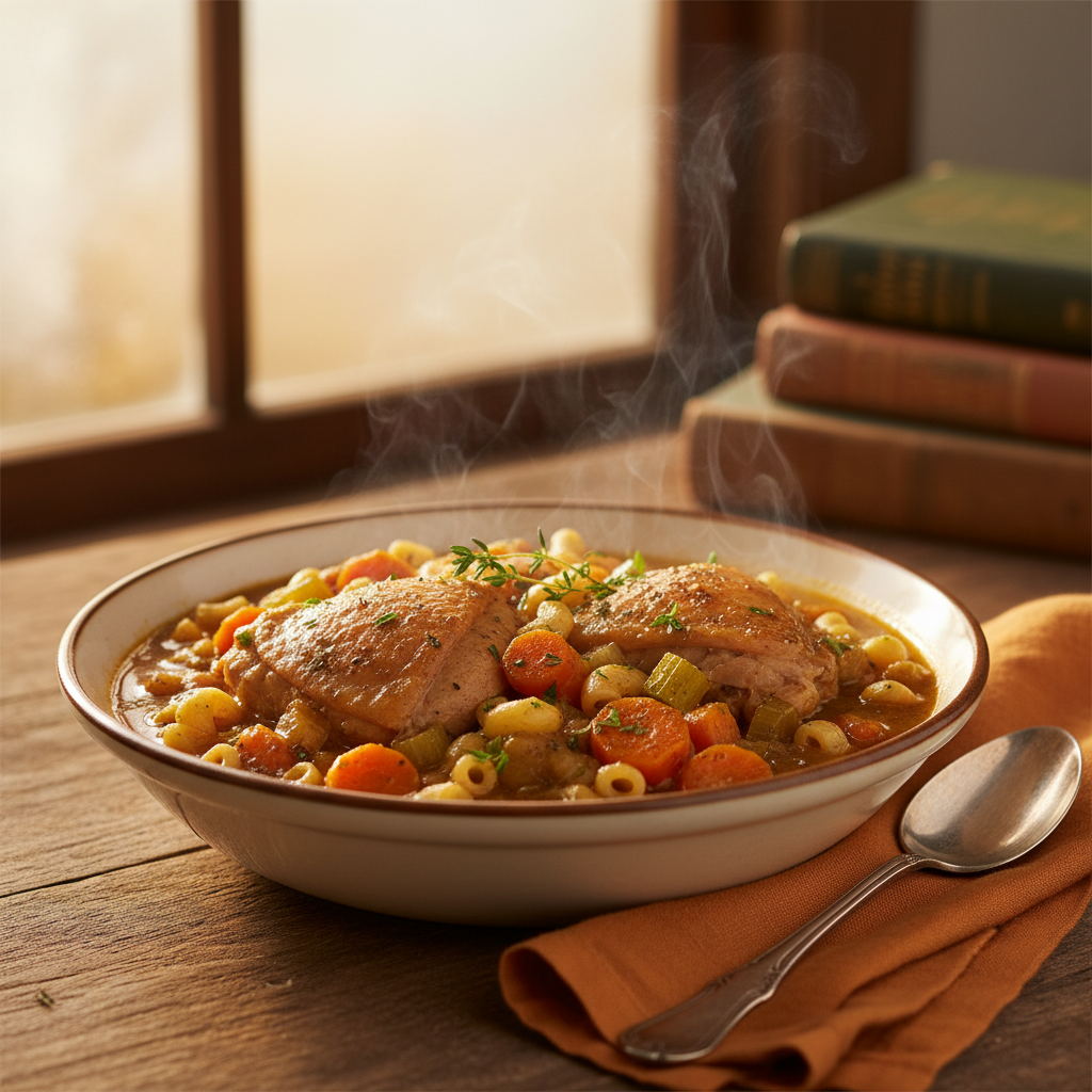 Image de la recette: Mijoté de poulet aux légumes