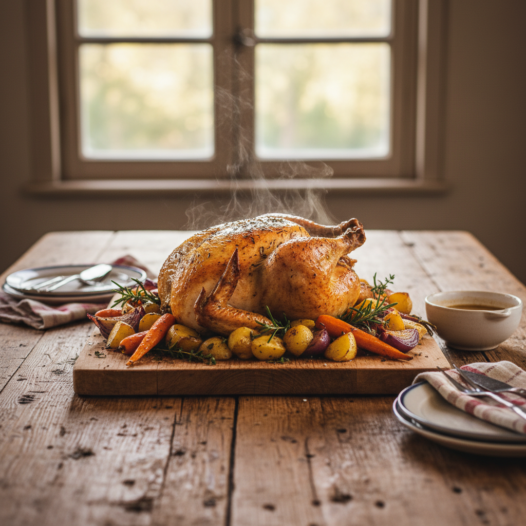 Image de la recette: Poulet Entier Rôti Simple