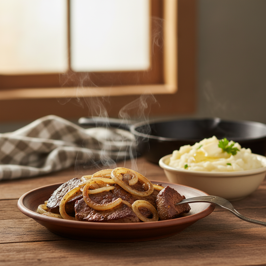 Image de la recette: Foie de veau aux oignons
