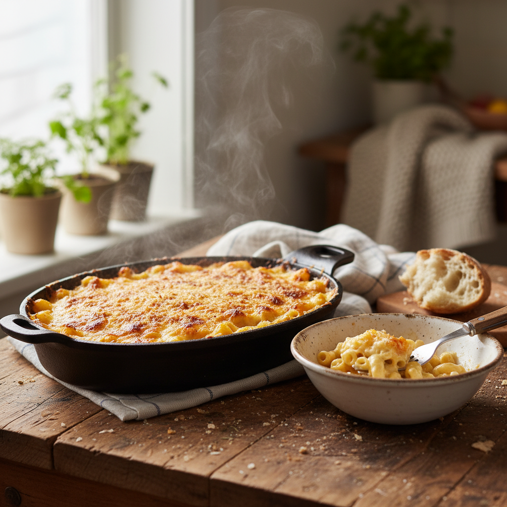 Image de la recette: Macaroni au fromage gratiné