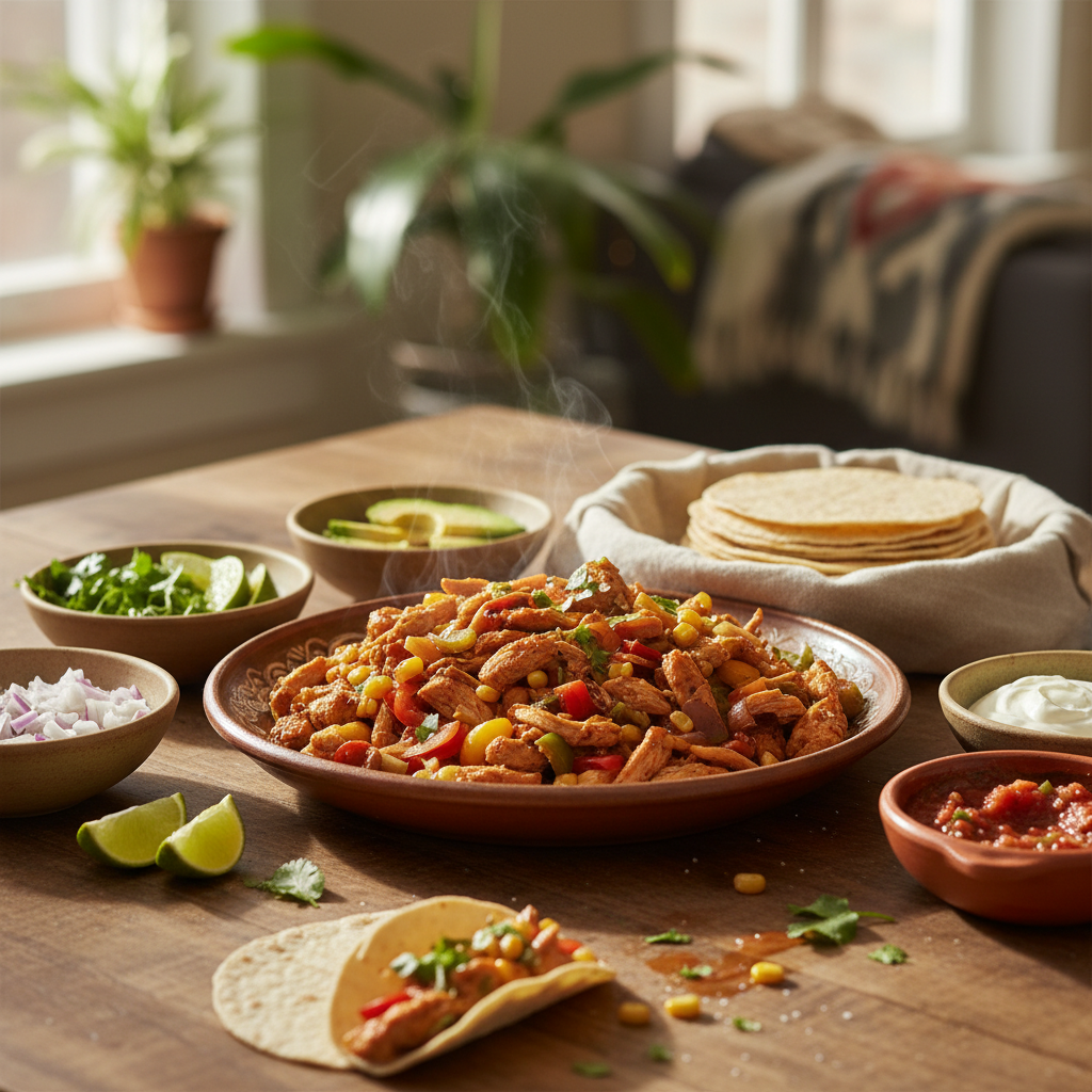 Image de la recette: Tacos au poulet frais