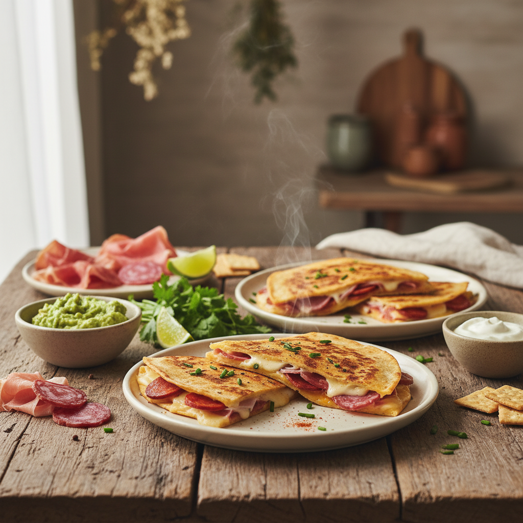 Image de la recette: Quesadillas à la charcuterie