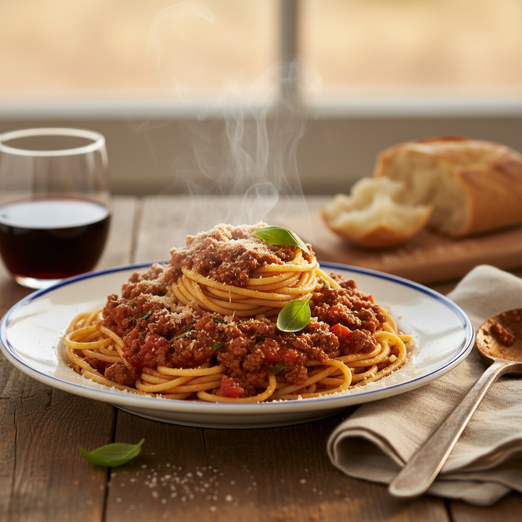 Image de la recette: Spaghetti bolognaise simple