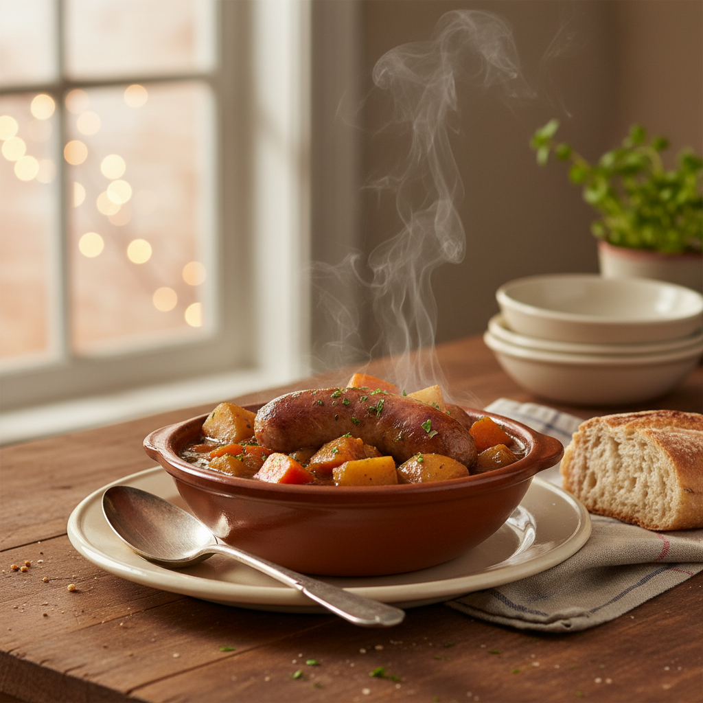 Image de la recette: Ragoût de saucisses d'antan